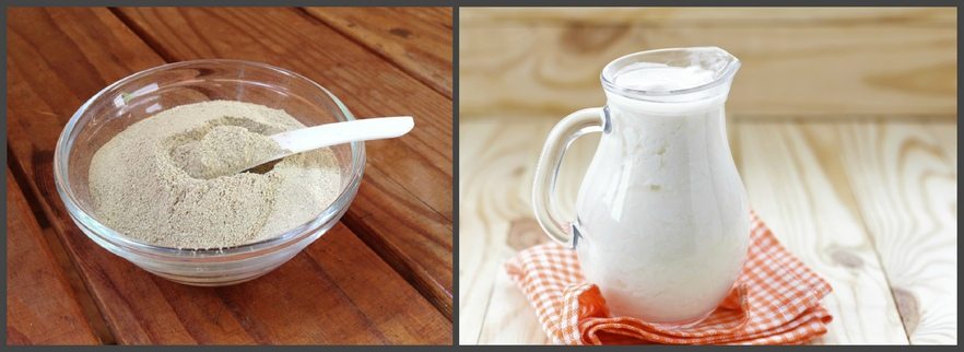 Кефир и белая глина Кефир с белой глиной
